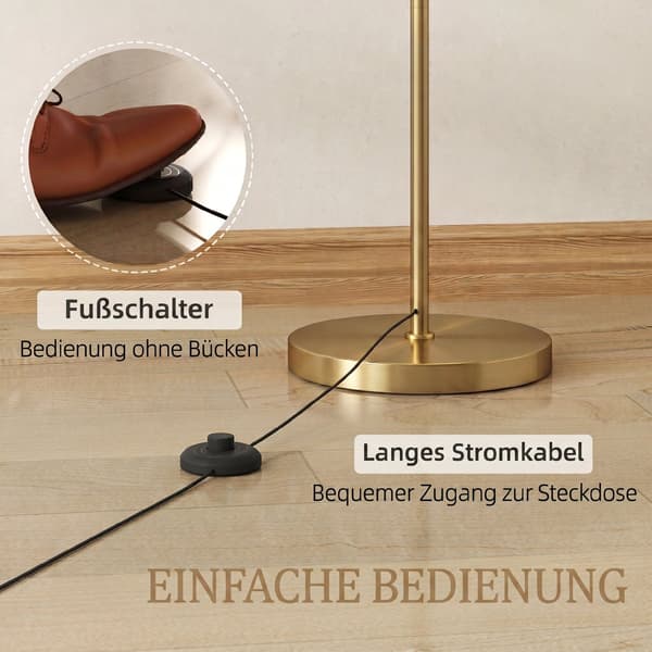 Gulvlampe 54,3x30,6x159,6 cm Guld