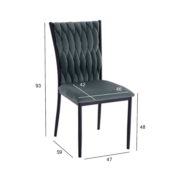 Stol EMORY 47x59x93 cm Grå