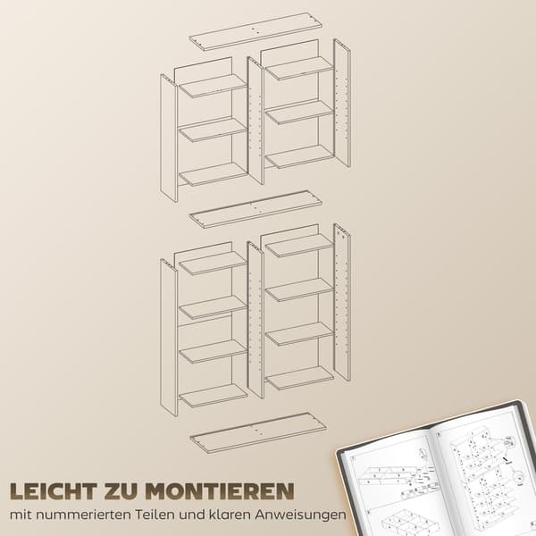 CD-opbevaringsreol til 640 CD'er 78,5x24x175 cm sort
