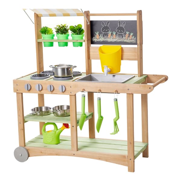 Mud Kitchen, 88x32,6x90 cm, Grøn, Træ