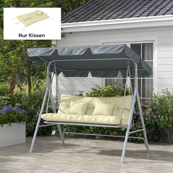 Sittdyna Set 150x50x10 cm Kräm Polyester