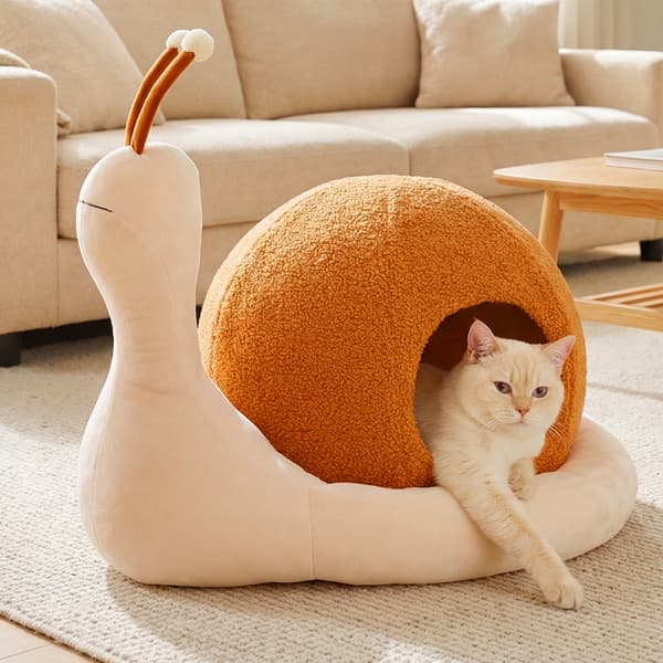 Kattens Seng 56x48x39 cm brun/hvid