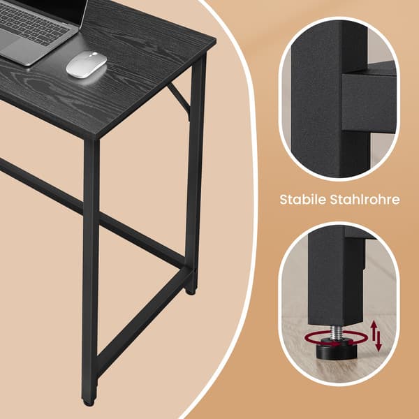 Skrivebord, 50x80x76 cm, Sort