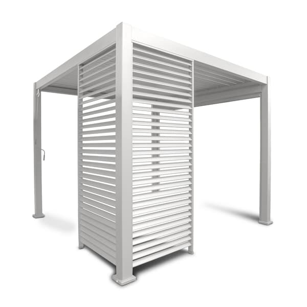 Lamellväggpanel 123,5x238,3 cm Vit Aluminium