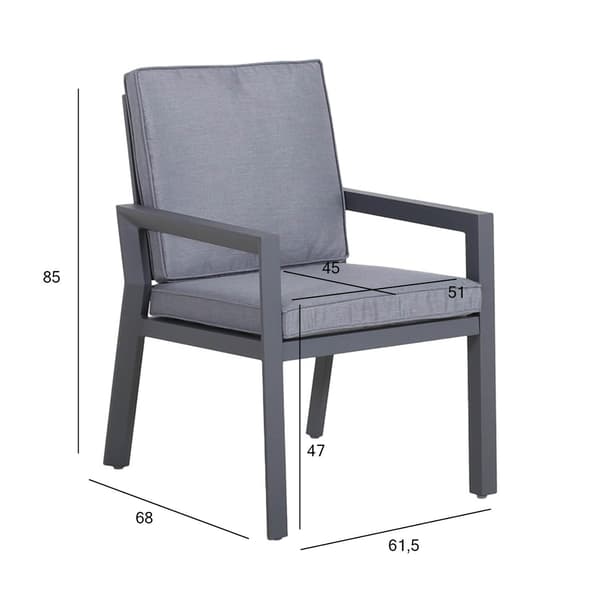 Tuoli TOMSON 61,5x68x85 cm Harmaa