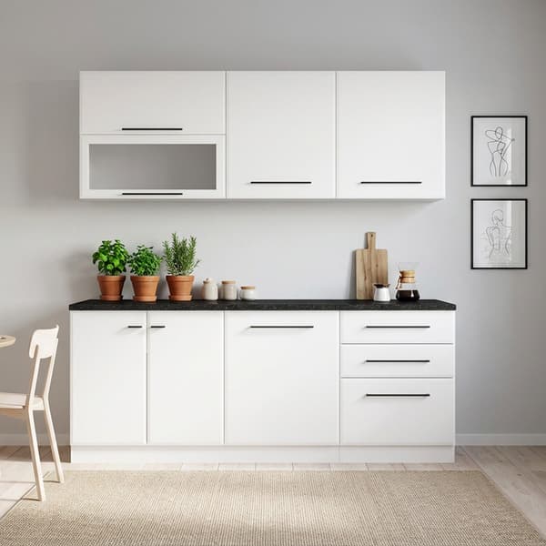 Köksenhet, Home, 200x85x60 cm, Vit, Förvaring