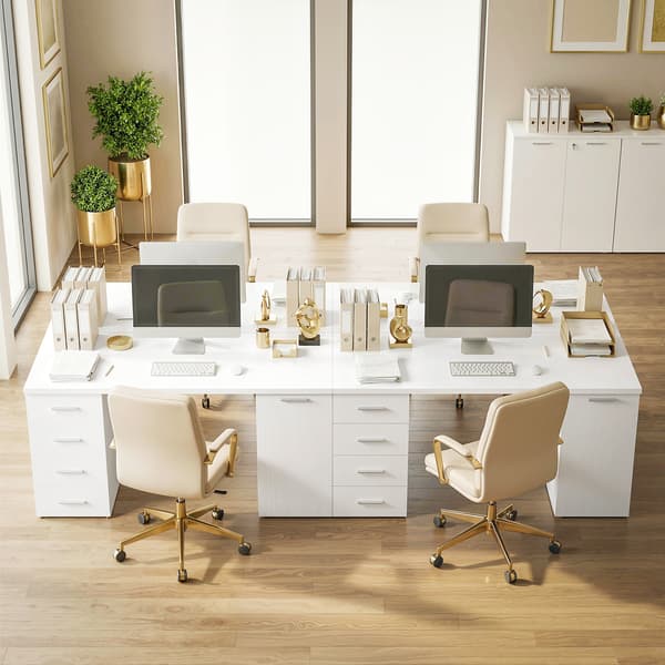 Skrivbord 140x48x75 cm Vit MDF