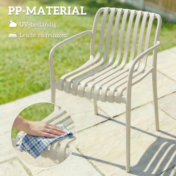 Trädgårdsstolset 55x58,5x81,5 cm Vit Plast