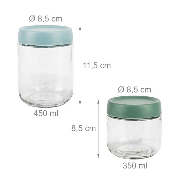 Sæt med syltetøjsglas 8,5x8,5 cm klart glas, Kodustaar