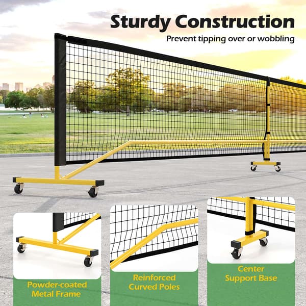 Pickleballnet-system, 674x60,5x92 cm, Sort Gul , Star