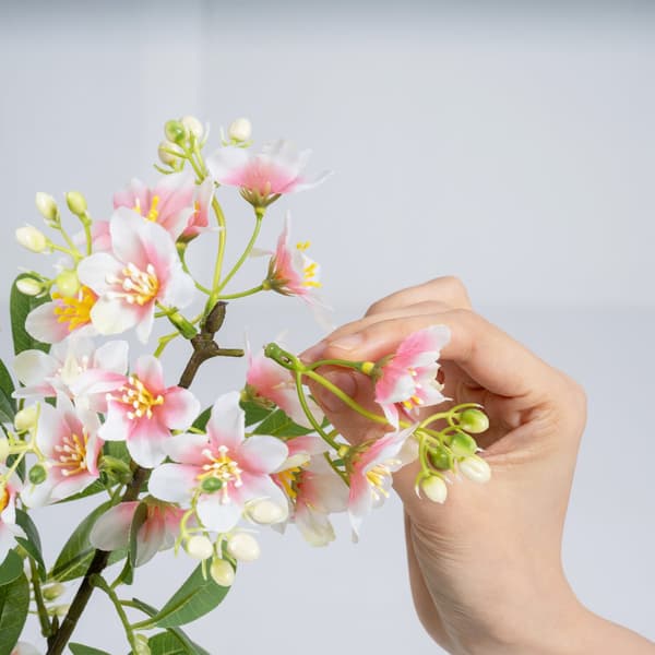 Kunstige Impatiens-træer 2 stk 91,4 cm pink