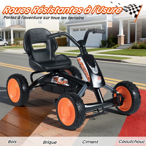Børnepedal Go-Kart 84x57x55 cm sort
