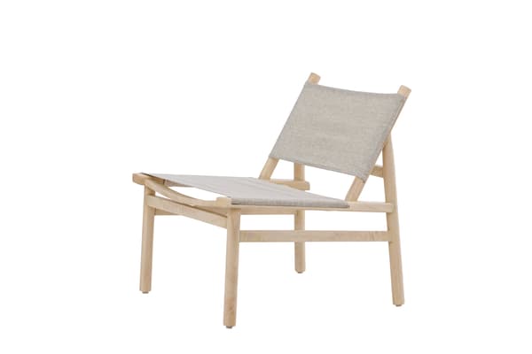 Lounge-tuoli Millo 43x40x65 cm Harmaa Nature polyesteri mango-puu