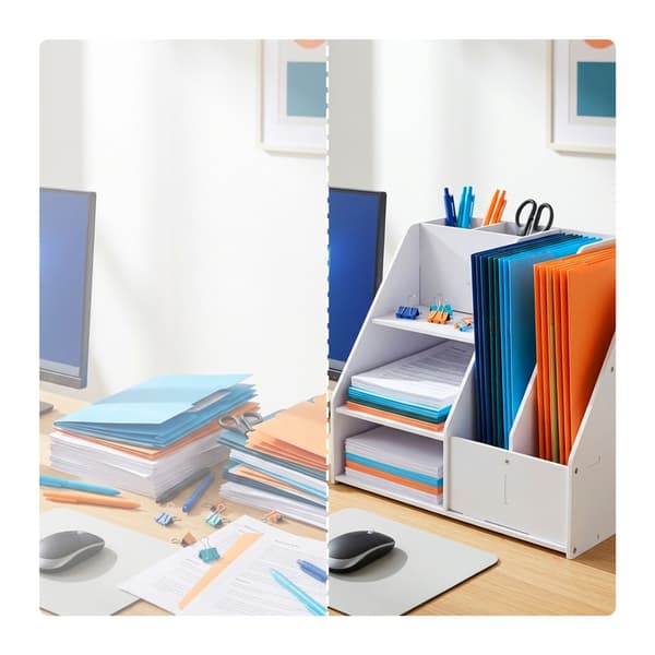 A4 organiser med 2 rum til A4-papir, Kodustaar