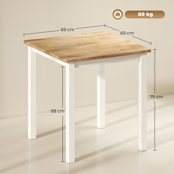 Spisebord, 69x69x75 cm, Eg