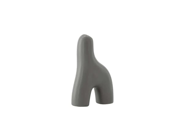 Vase, Aya, 16x9x4 cm, Mørkegrå