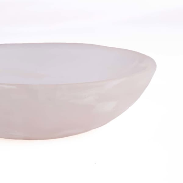 Skål 19x19x6 cm Rosa Vit, resin