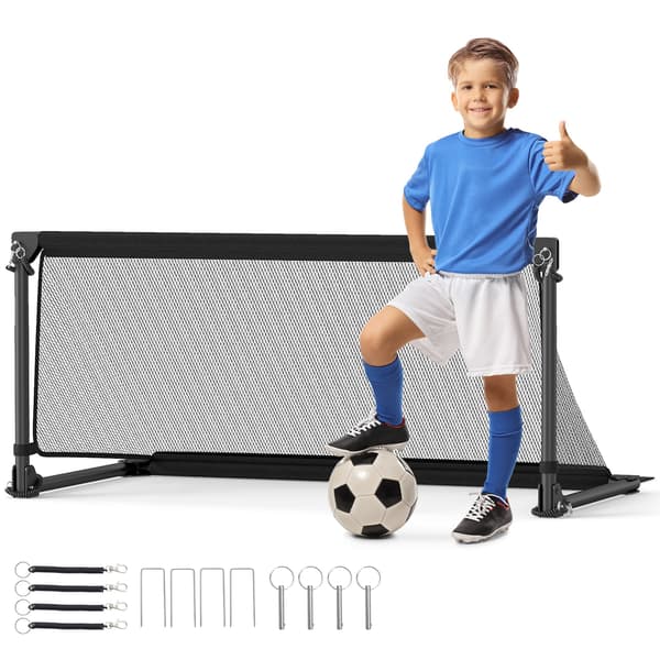 Børnefodboldmål S 100x50x47 cm sort