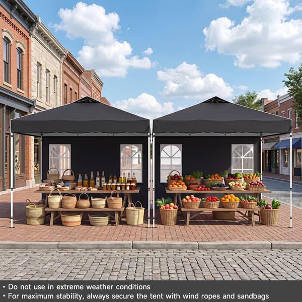 Pop-up pavillon 300x300x259-279 cm sort