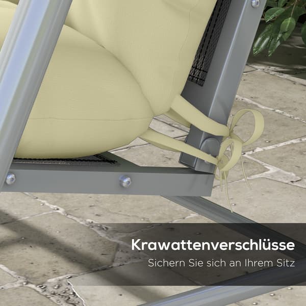 Sittdyna Set 150x50x10 cm Kräm Polyester