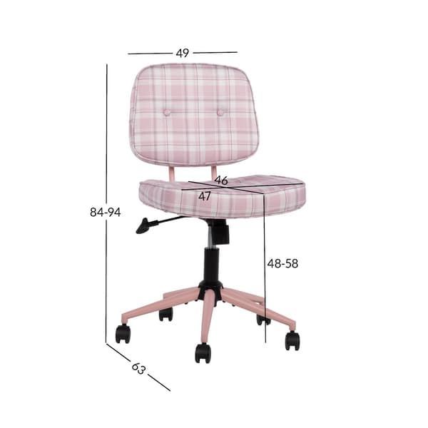 Kontorstol Cedric 49x63x84-94 cm Pink