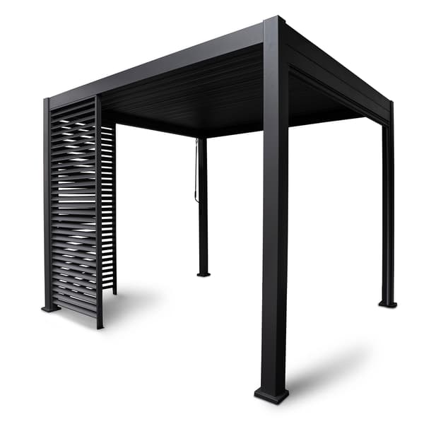 Lamellväggpanel 93x238,3 cm Mörkgrå Aluminium