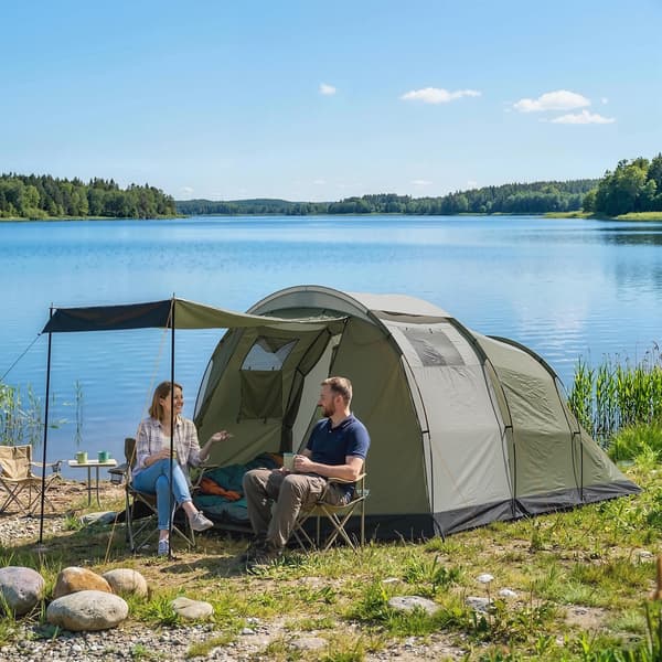 Campingtält 460x260x190 cm Grönt Polyester
