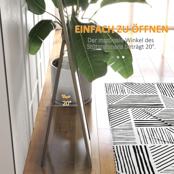 Fuld Længde Spejl 37x157 cm Grå