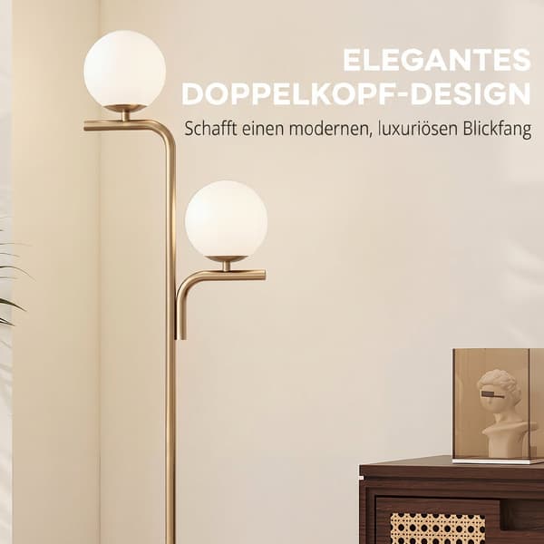 LED-gulvlampe 33x28x170 cm guld