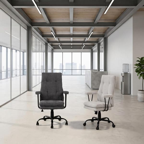 Kontorstol ARLO 70x75x111-117 cm lys grå