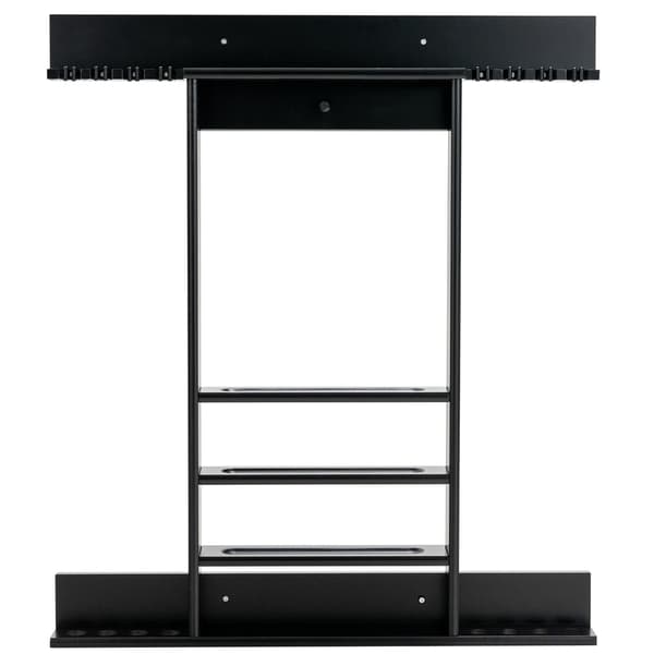 Væghængt billardkøholder 79x7,6x91,4 cm sort