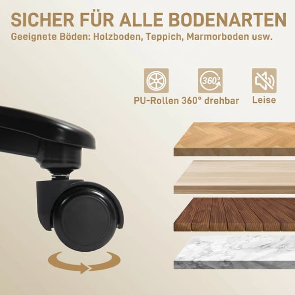 Executive kontorstol 68,5x79x117-125 cm sort