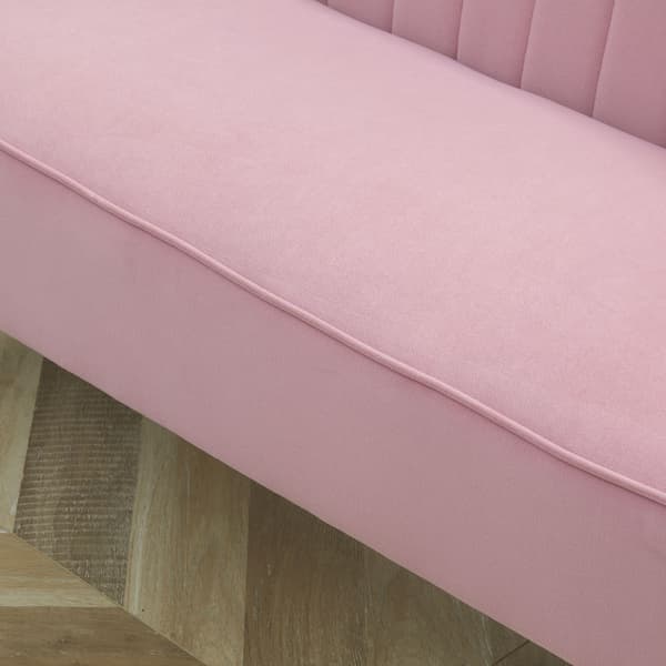 Soffa, 2-sits tygsoffa, 117x56,5x77 cm, rosa, tyg