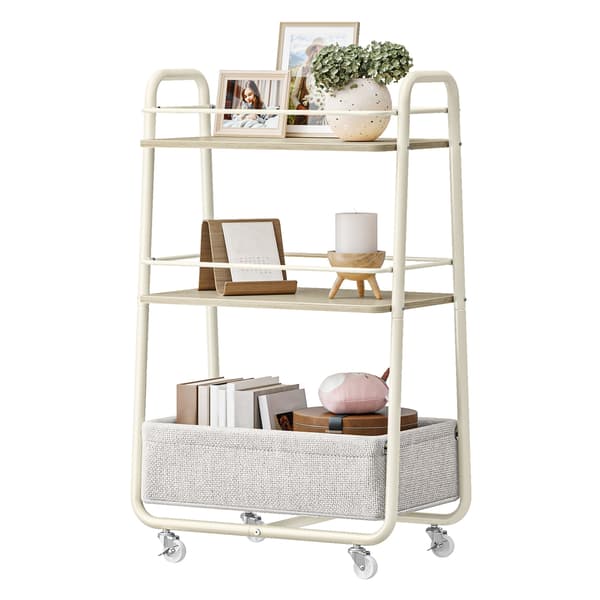 Tarjoilukärry 43x30x81 cm Beige