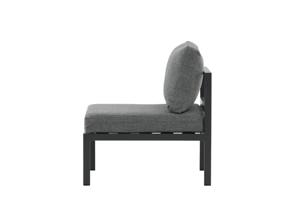 Lounge stol midtersektion 70x70x30 cm sort