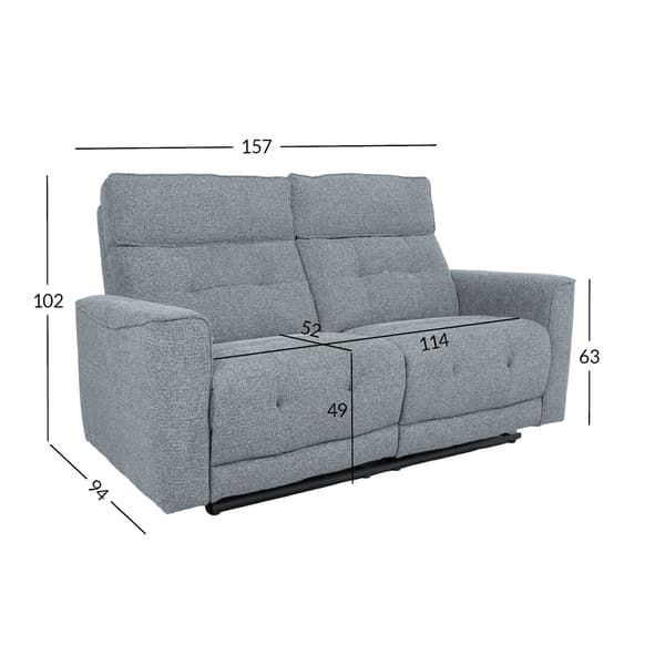 Lænestol Sofa BOSCO 157x94x102 cm Blåt stof