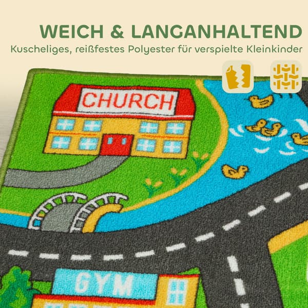 Lekmatta 160x100x0,5 cm Grå Polyester
