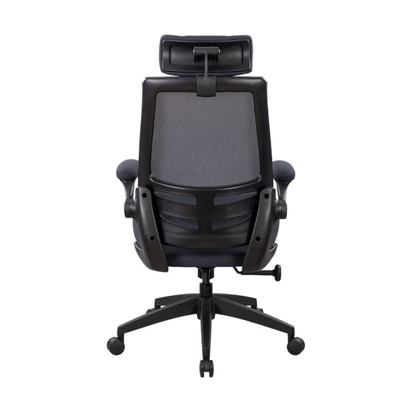 Kontorstol Danica 66x70x122–130 cm Mørkegrå/Sort