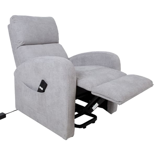 Lænestol BARNY 72x93x104 cm Lys Grå Elektrisk Løftemekanisme