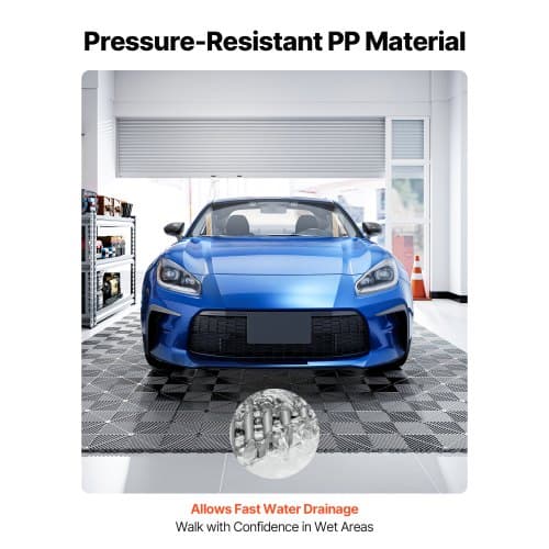 Dræningsgulvfliser 31x31 cm Grå PP Materiale