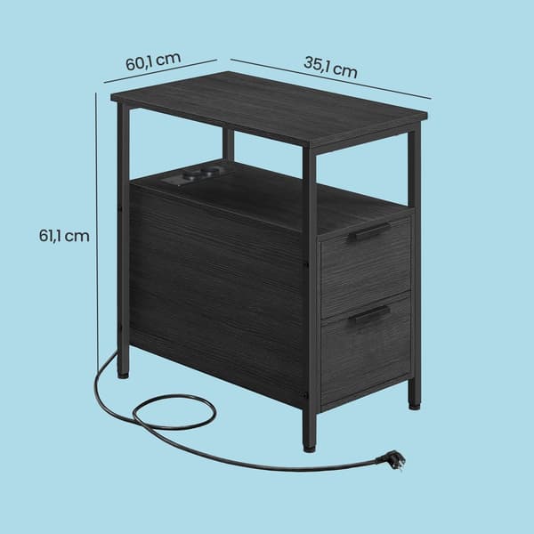 Sidebord 60x35x61 cm Svart