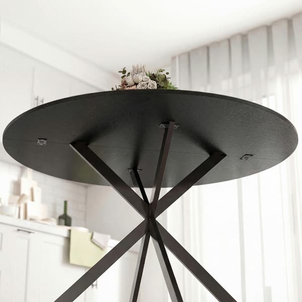 Spisebord, 120x75 cm, Sort, Stål