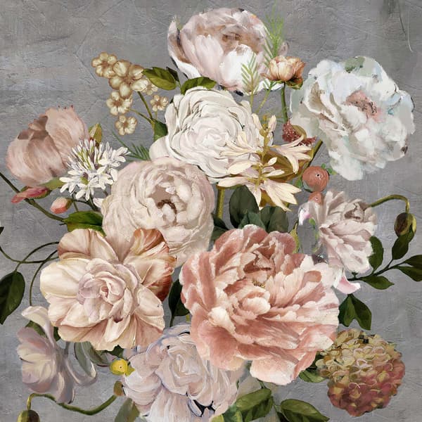 Olie Maleri 100x100 cm Blomster