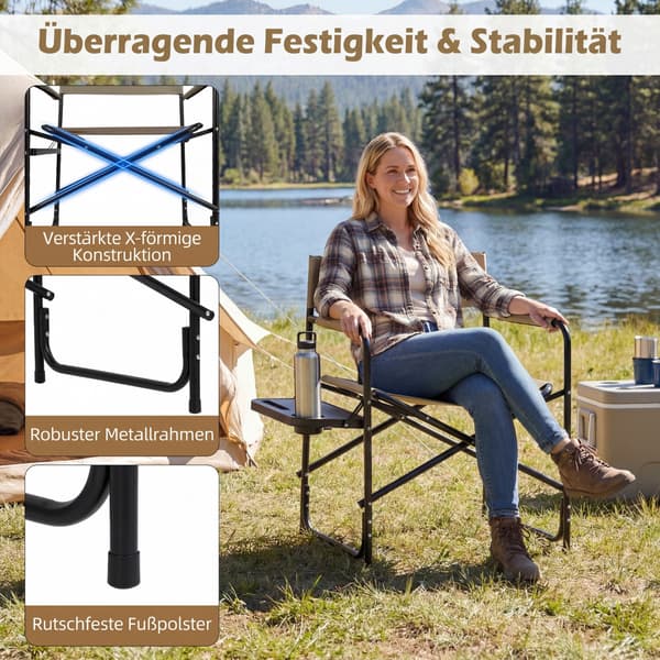 Instruktørstol 80x50x81 cm brun