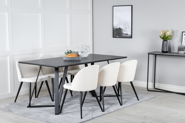 Spisebord og stol sæt Marina Beige Sort