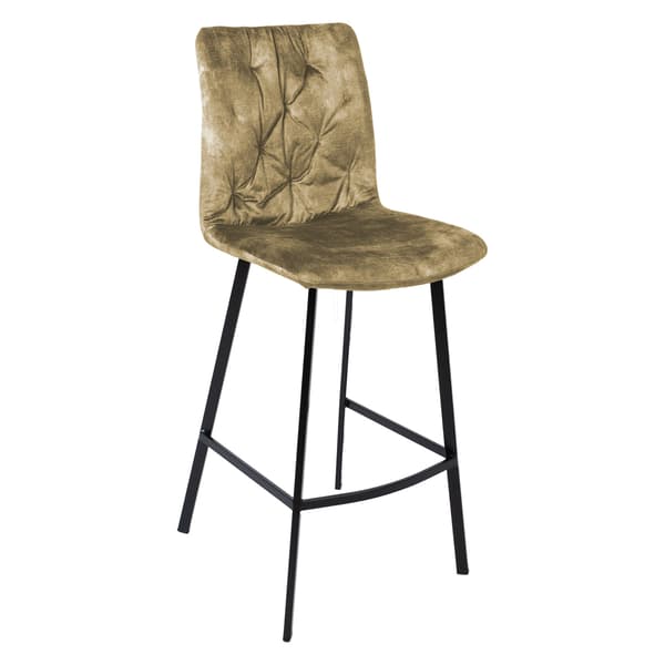Barstol AFTON 44x53x112 cm Brun Sammet