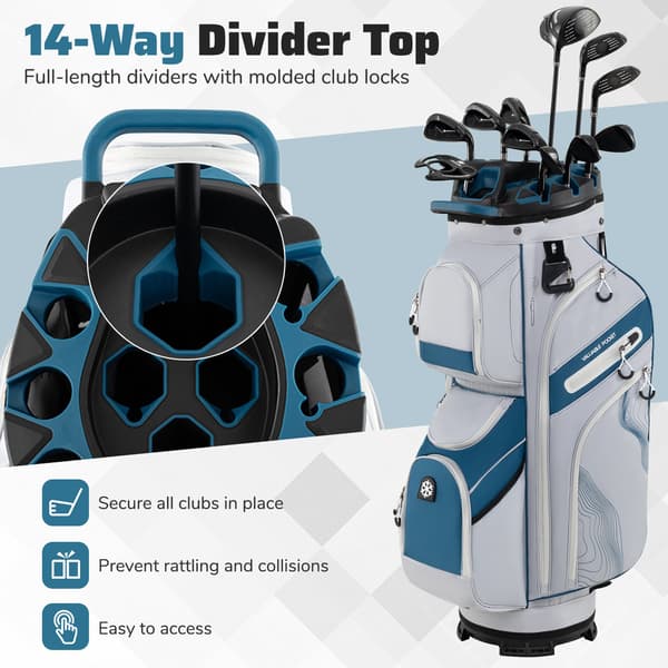 Golfbag, 127 cm, Mörkblå - Material: polyester tyg, plast , Star