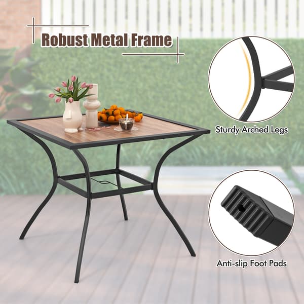 Patio Dining Table, 85x85x74 cm, Ruskea Musta , Star