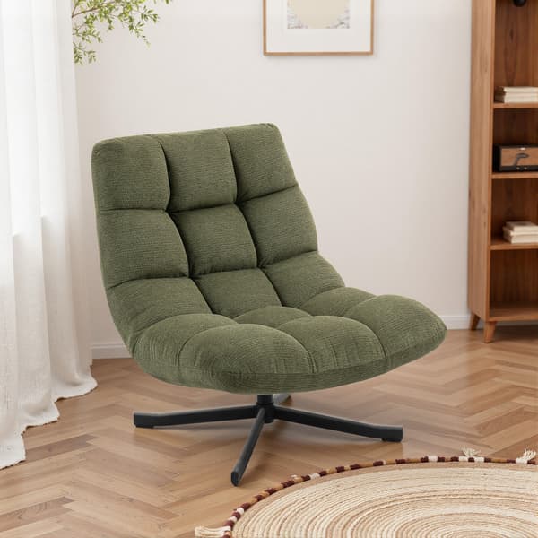 Drejestol 75x95x90 cm Grøn, Chenille