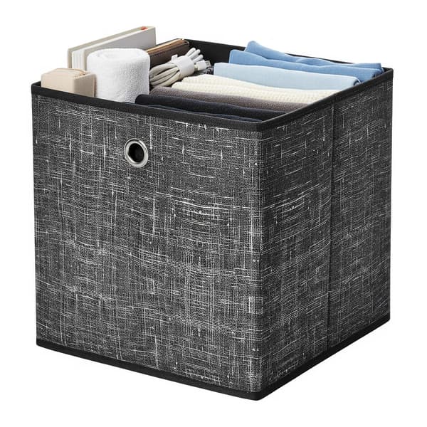 Förvaringslåda set, 30x30x30 cm, Beige, Tyg